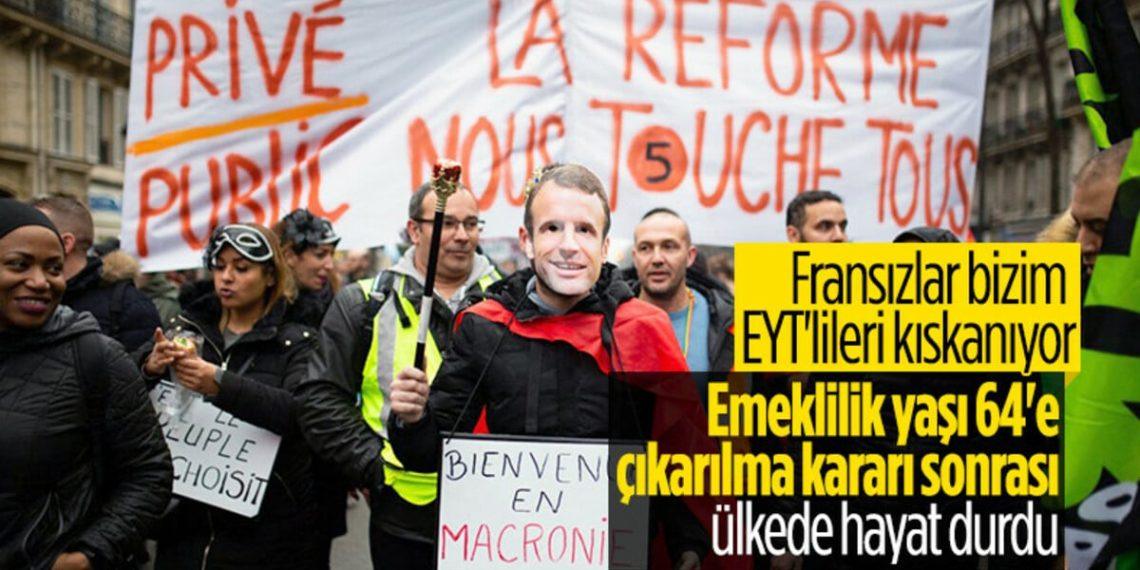 Fransa’da emeklilik protestoları başlıyor